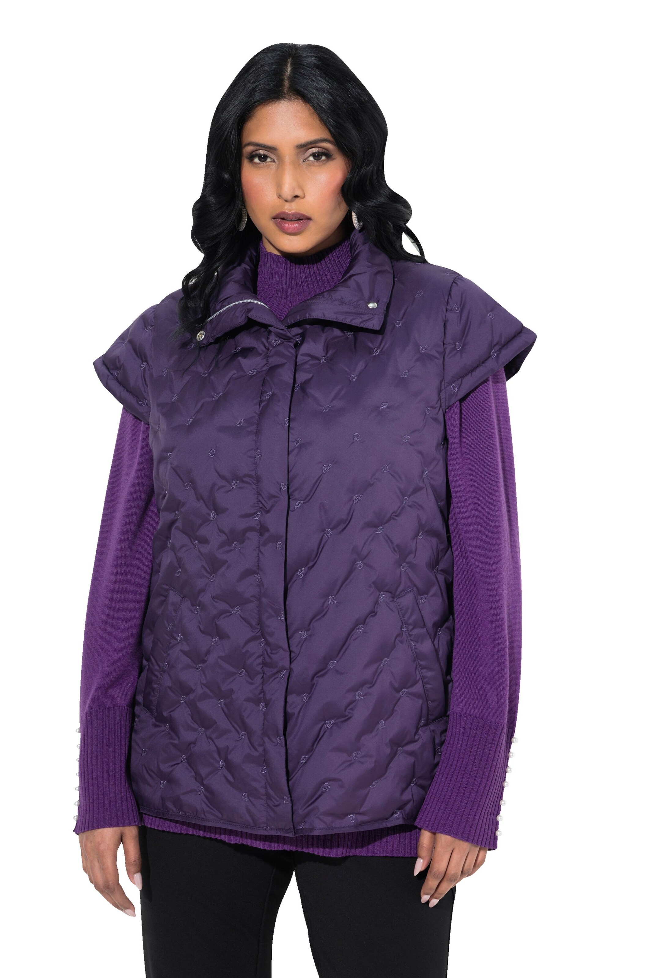 Ulla Popken Vesta – fialová: přední strana