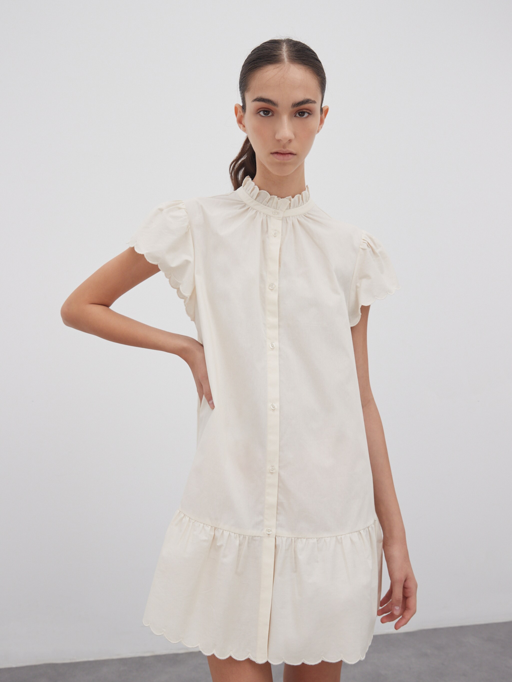 EDITED Producten Blousejurk 'Agnes' Crème