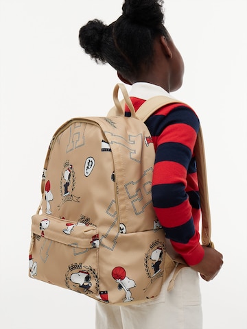 TOMMY HILFIGER Backpack 'PEANUTS' in Beige