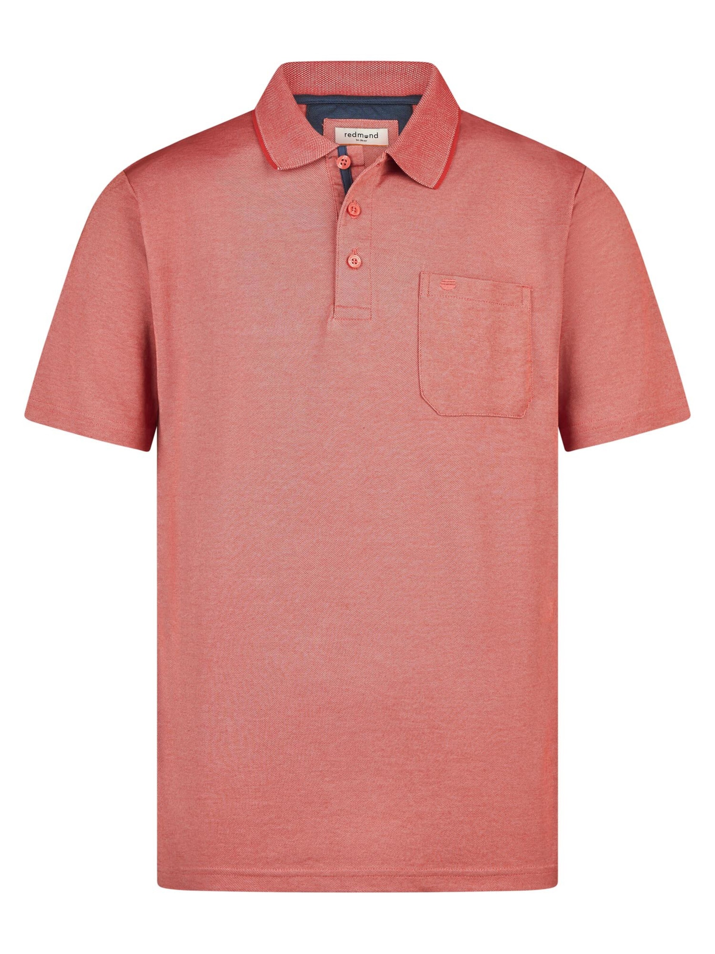 redmond Shirt 'Basic'‌‌‌‌‌‌ in Rot: Vorderseite
