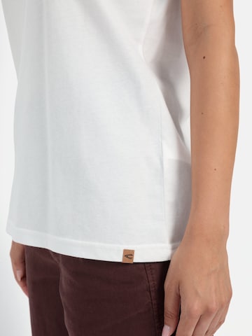 CAMEL ACTIVE T-Shirt mit Print aus nachhaltiger Baumwolle in Weiß
