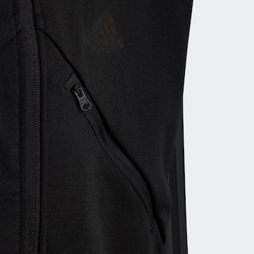 ADIDAS SPORTSWEAR Athletic Zip-Up Hoodie 'Tiro Suit Up' in Black