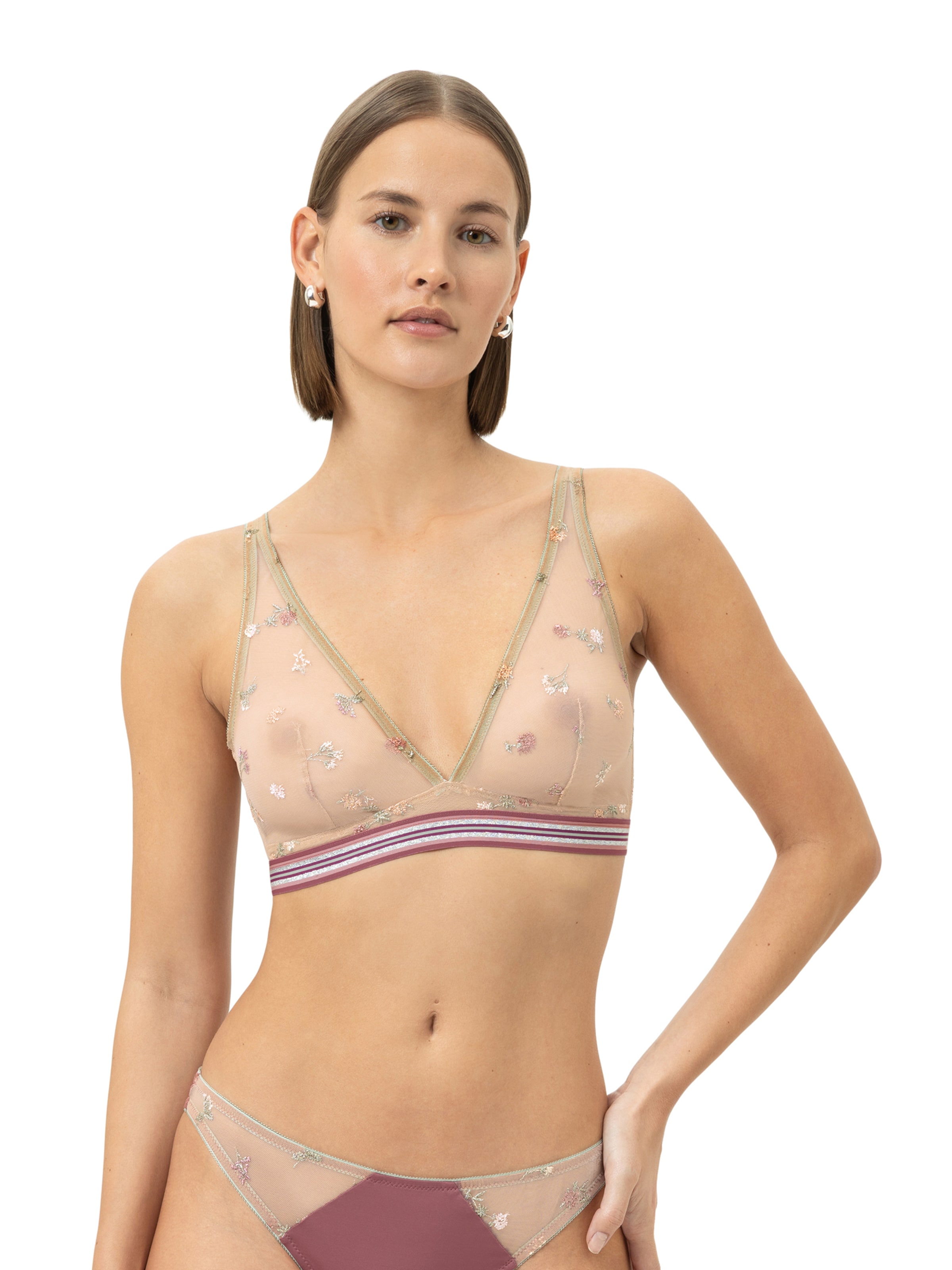 Triangle Soutien-gorge Mey en marron : devant