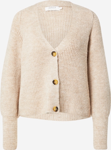 ONLY Knit cardigan 'Clare' in Beige: front