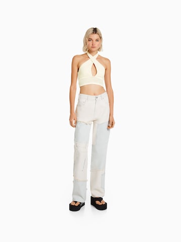 Bershka Gebreide top in Beige