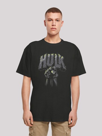 F4NT4STIC Shirt 'Marvel Hulk Punch' in Zwart: voorkant