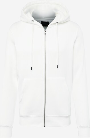 JACK & JONES Sweatjacke 'Star' in Weiß: predná strana