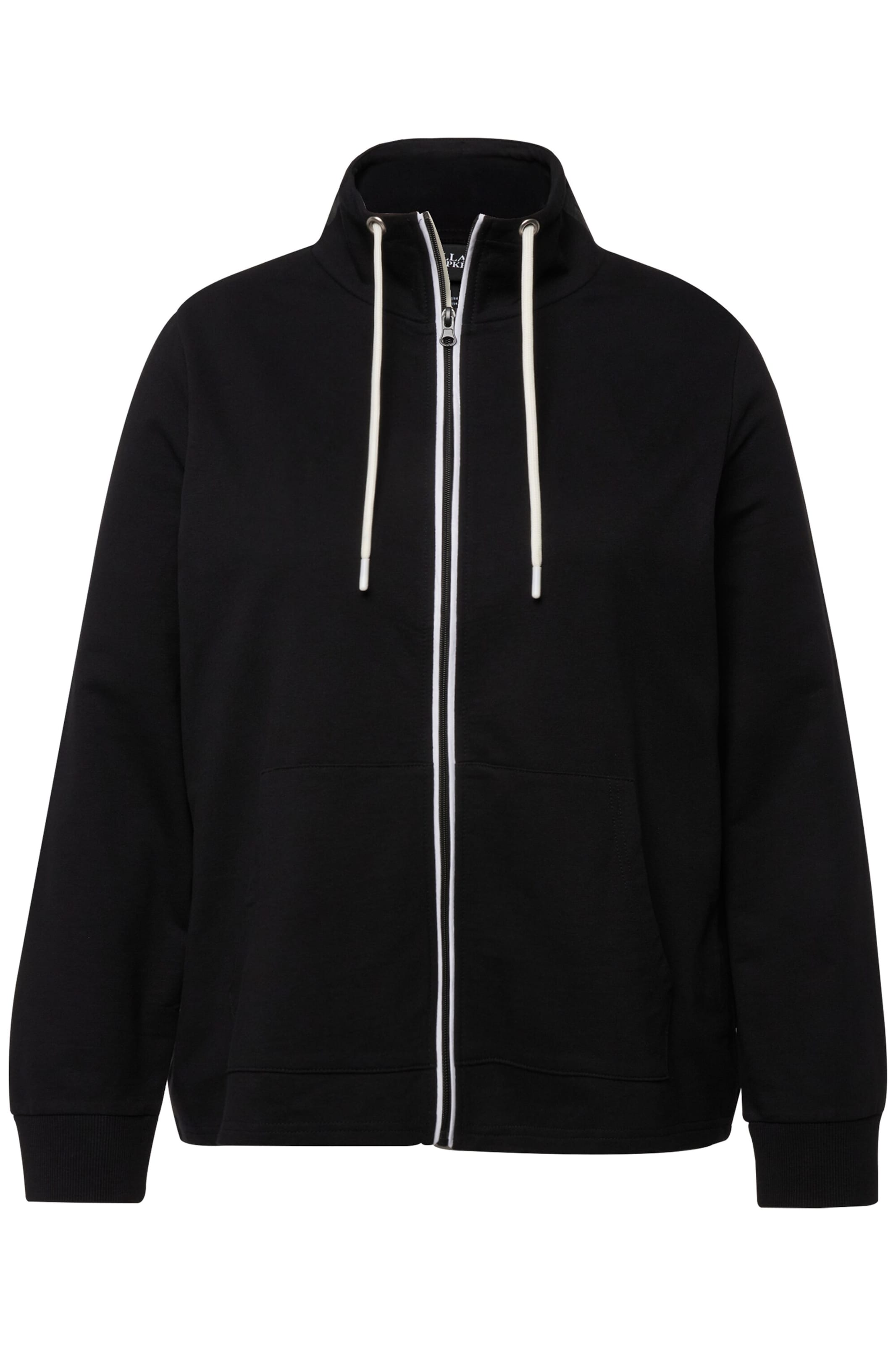 Ulla Popken Tepláková bunda - Čierna: predná strana