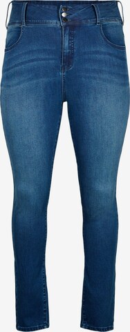 Zizzi - Skinny Calças de ganga 'BEA' em azul: frente