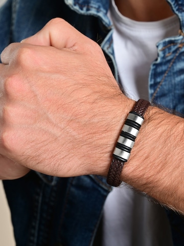 Akzent Bracelet 'Geri, langlebig' in Brown: front
