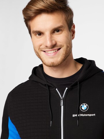 PUMA Sportsweatjacke 'BMW' in Schwarz