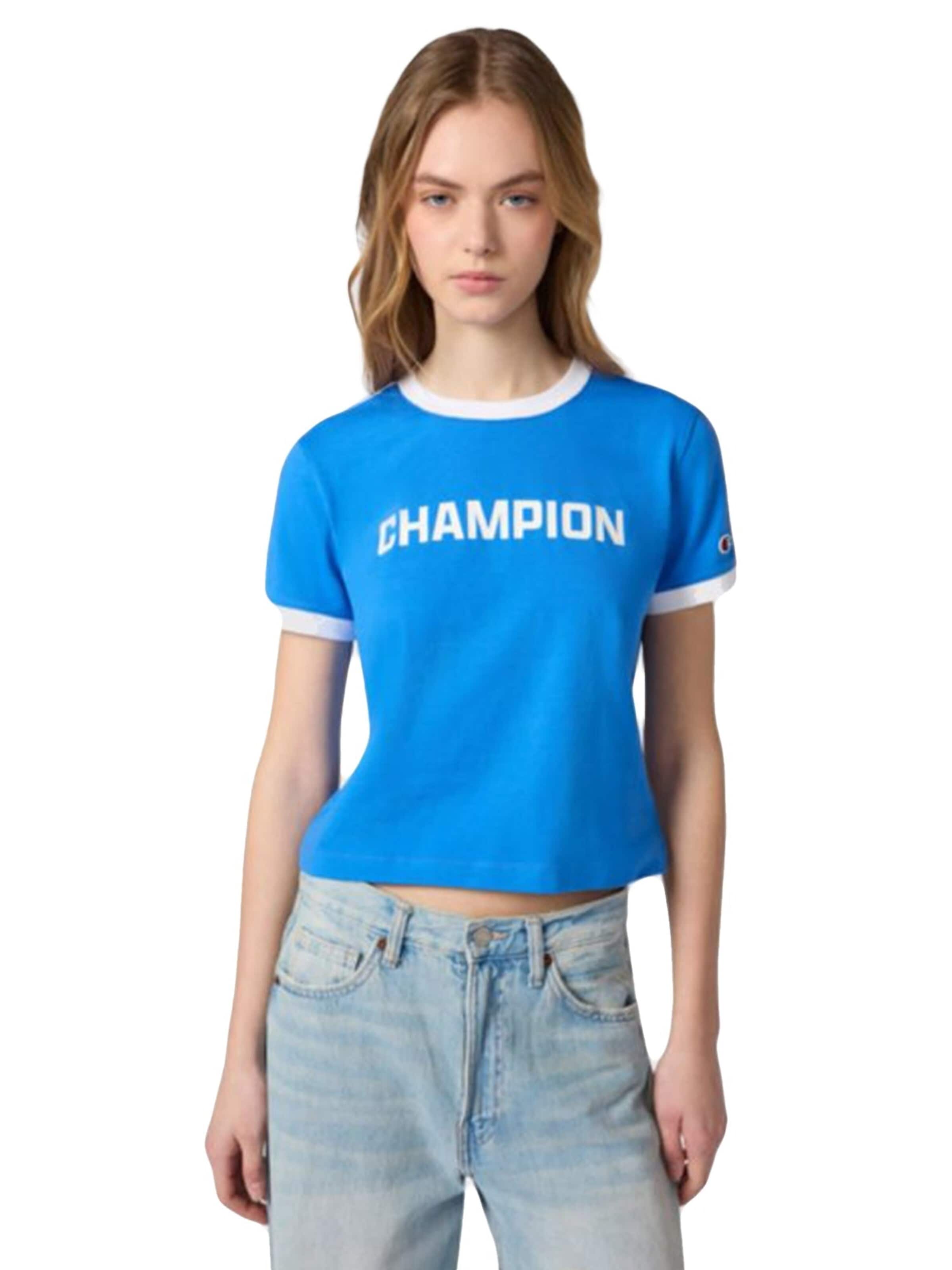 Champion Shirt 'PALE' in XS in de kleur Blauw, Productweergave