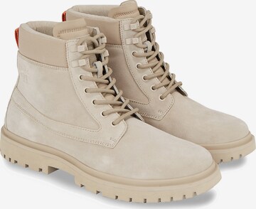 Calvin Klein Jeans Lace-Up Boots in Beige