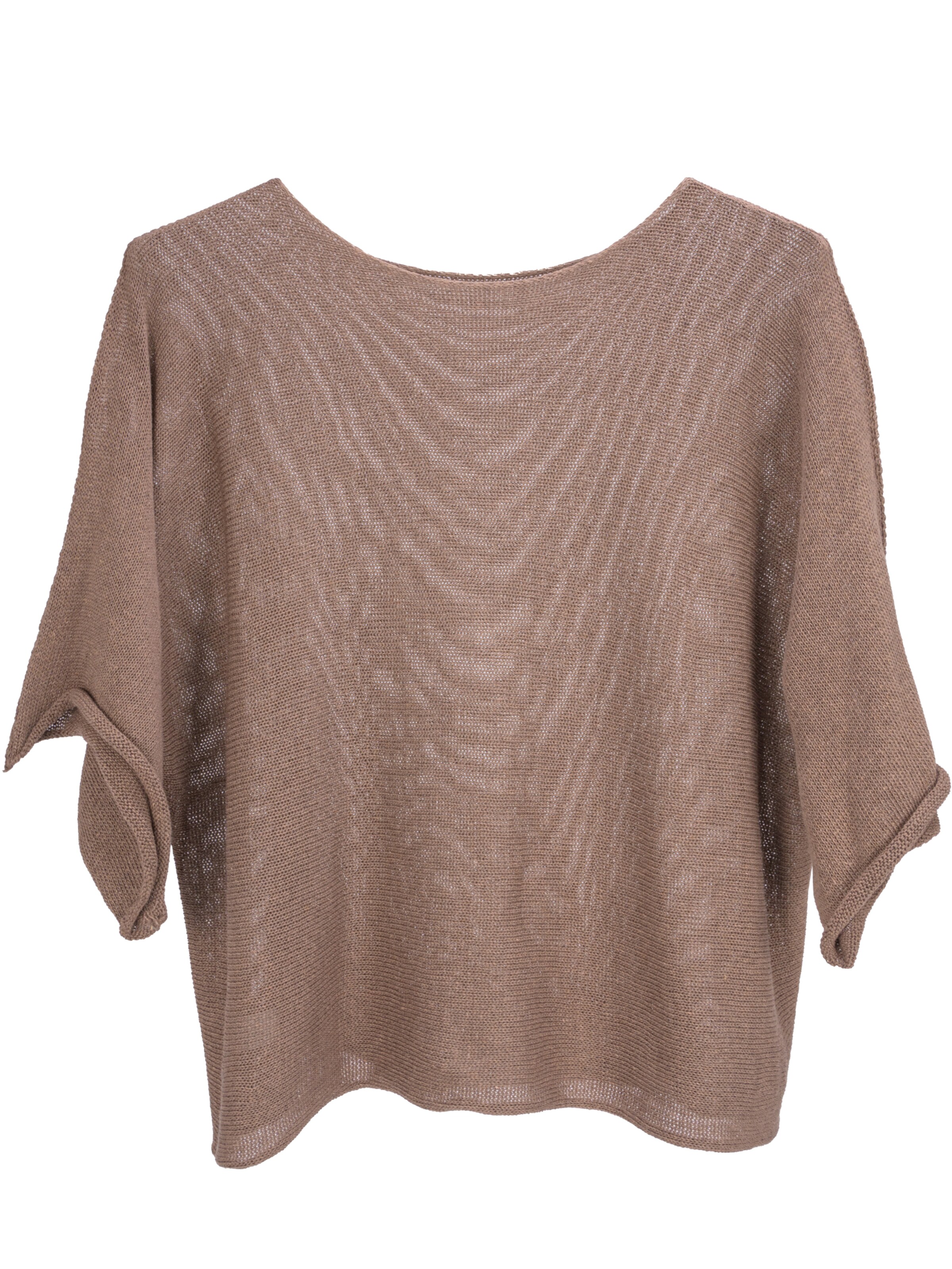 Seasons of April Trui 'Fleur' in Bruin: voorkant