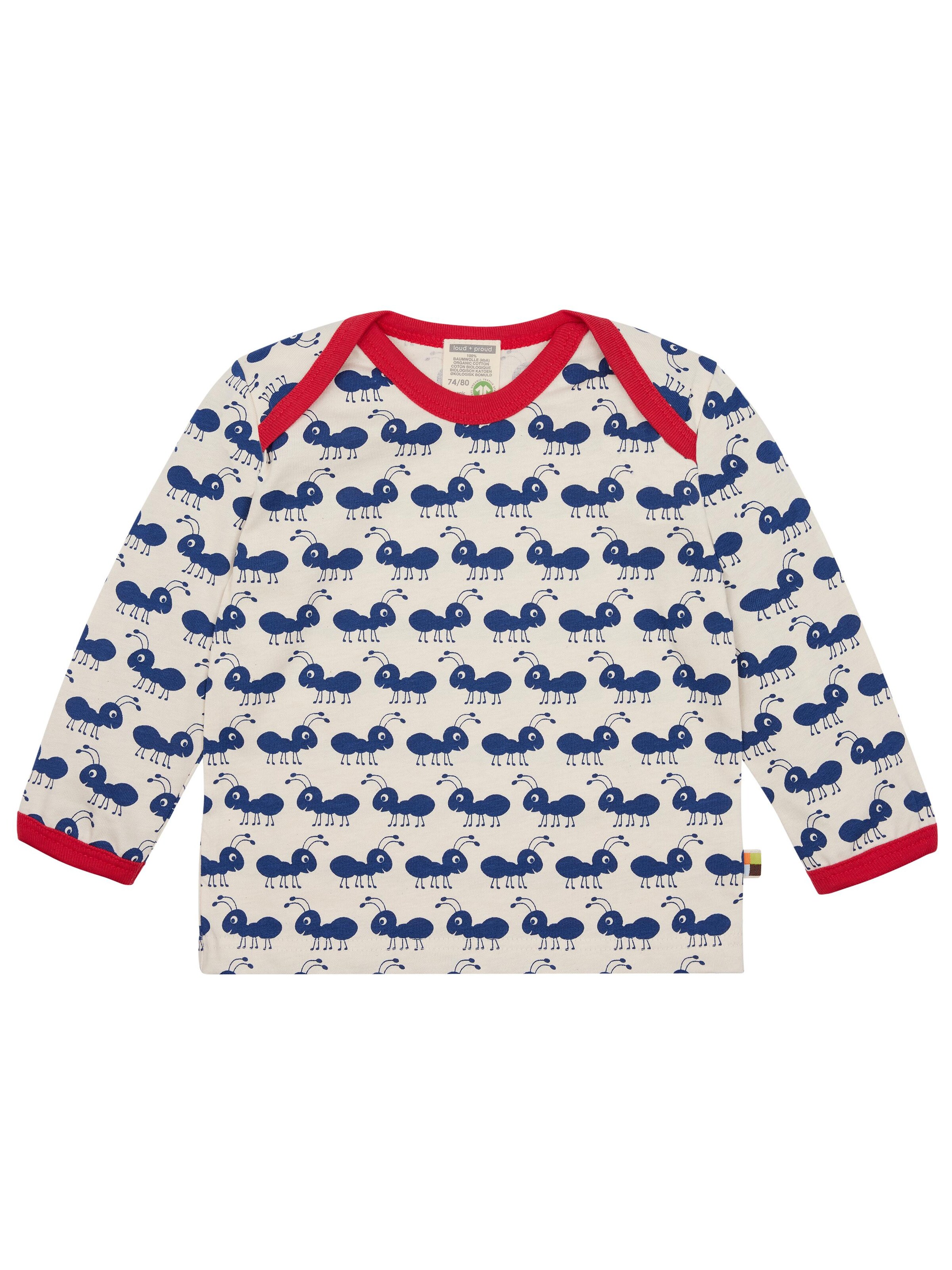 loud + proud Shirt 'Ameisen' in Blue: front