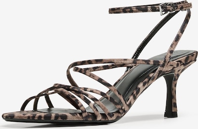 Bershka Remmisandaalit värissä vaaleanruskea / musta, Tuotenäkymä