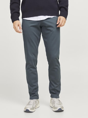 JACK & JONES Úzky strih Chino nohavice 'JJIMarco JJBowie' - Sivá: predná strana
