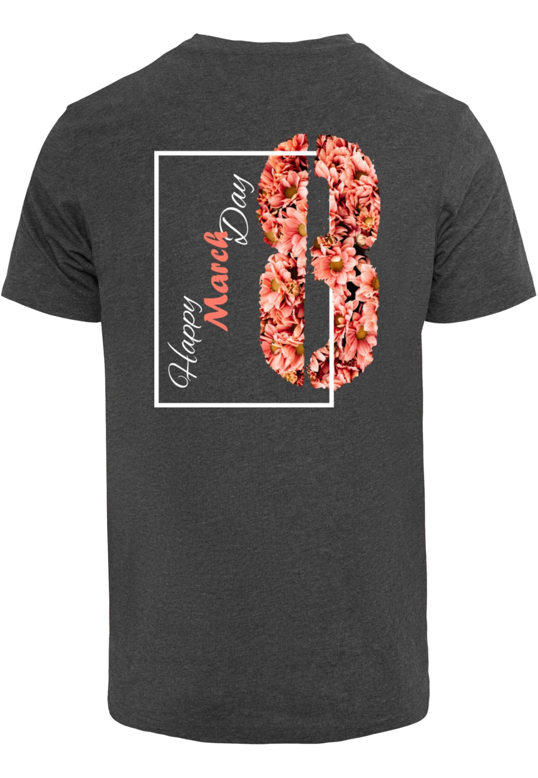 Merchcode Shirt 'Happy WD - March Day' in Grey