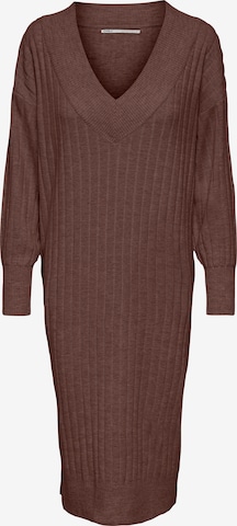 ONLY Knitted dress 'Tessa' in Brown: front