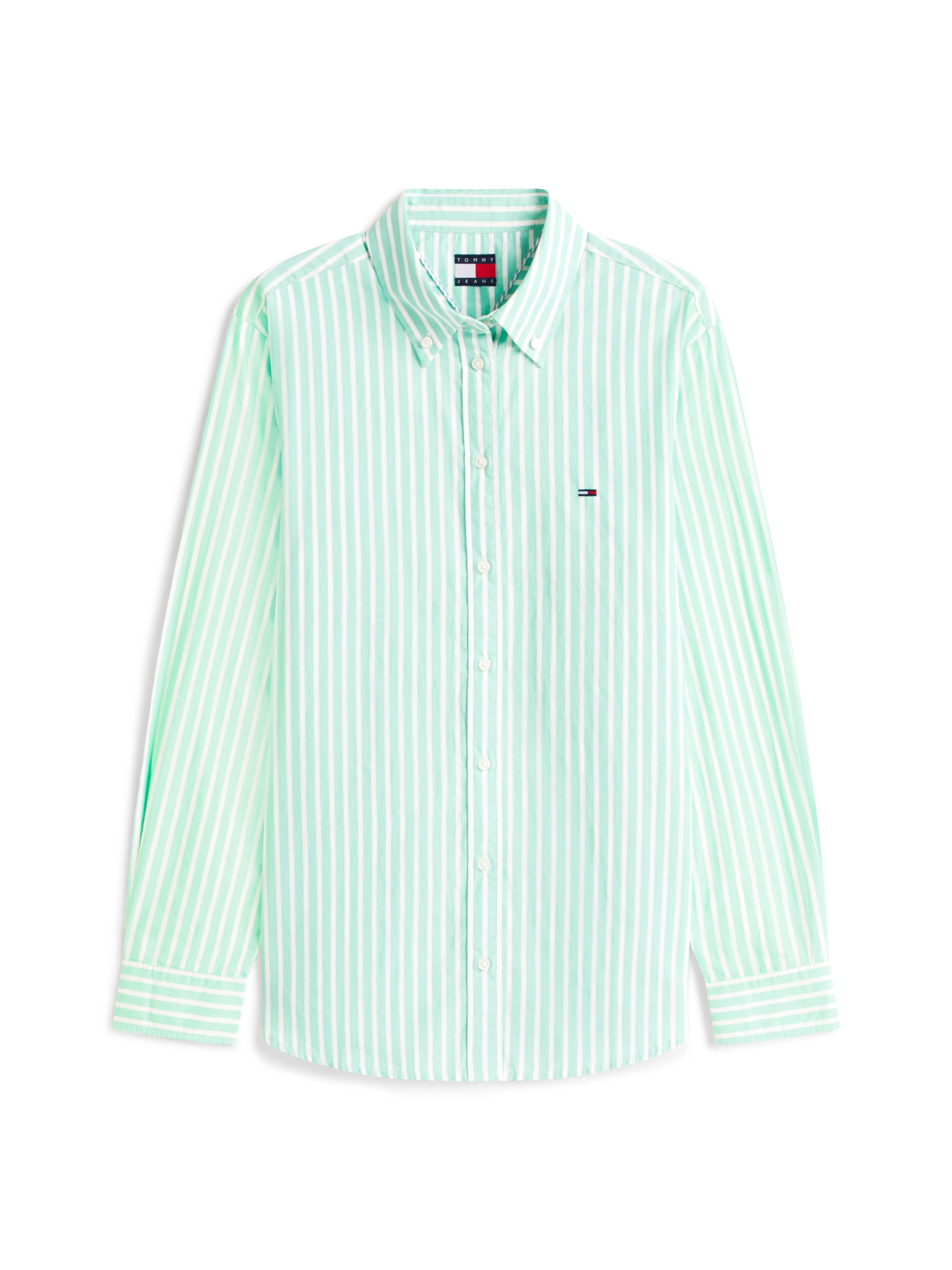 Tommy Jeans Blouse in Groen: voorkant