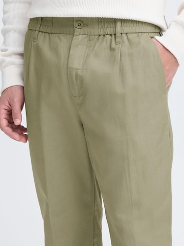 Casual Friday - Loosefit Calças chino 'CFMarc Linen Mix' em castanho