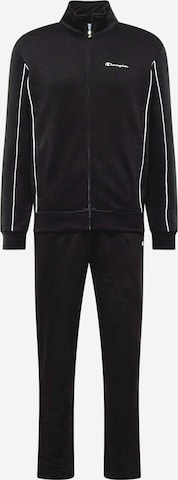 Champion Authentic Athletic Apparel Tracksuit 'Classic' in Black: front