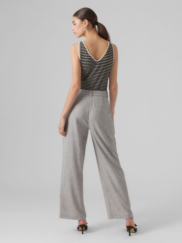 VERO MODA Wide leg Bandplooibroek in Grijs