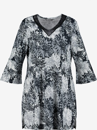 Ulla Popken Tuniek in de kleur Antraciet / Wit, Productweergave
