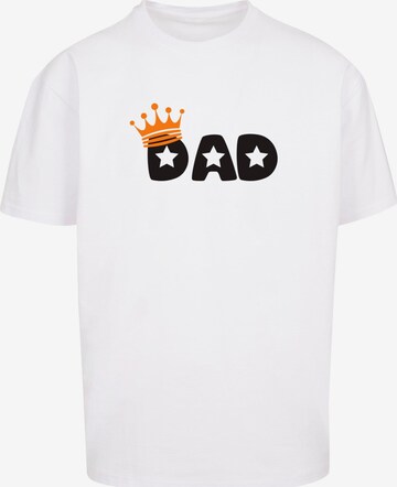 Merchcode Shirt ' Fathers Day - King Dad' in Wit: voorkant