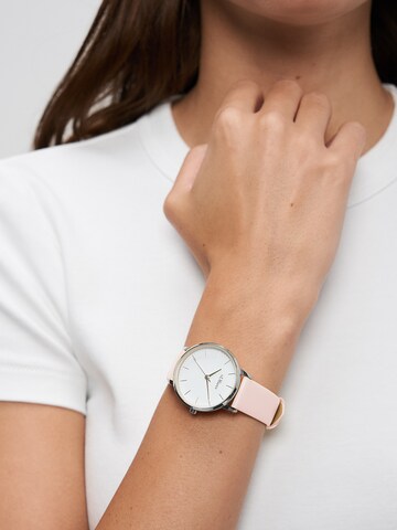 s.Oliver Analog Watch 'Modern Basics' in Pink