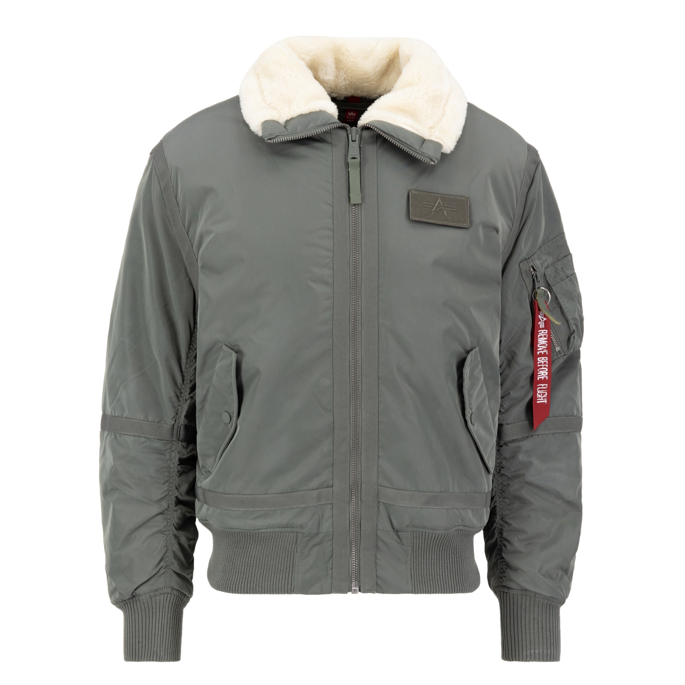ALPHA INDUSTRIES Средняя посадка Демисезонная куртка 'B15-3 TT' в Зеленый: спереди