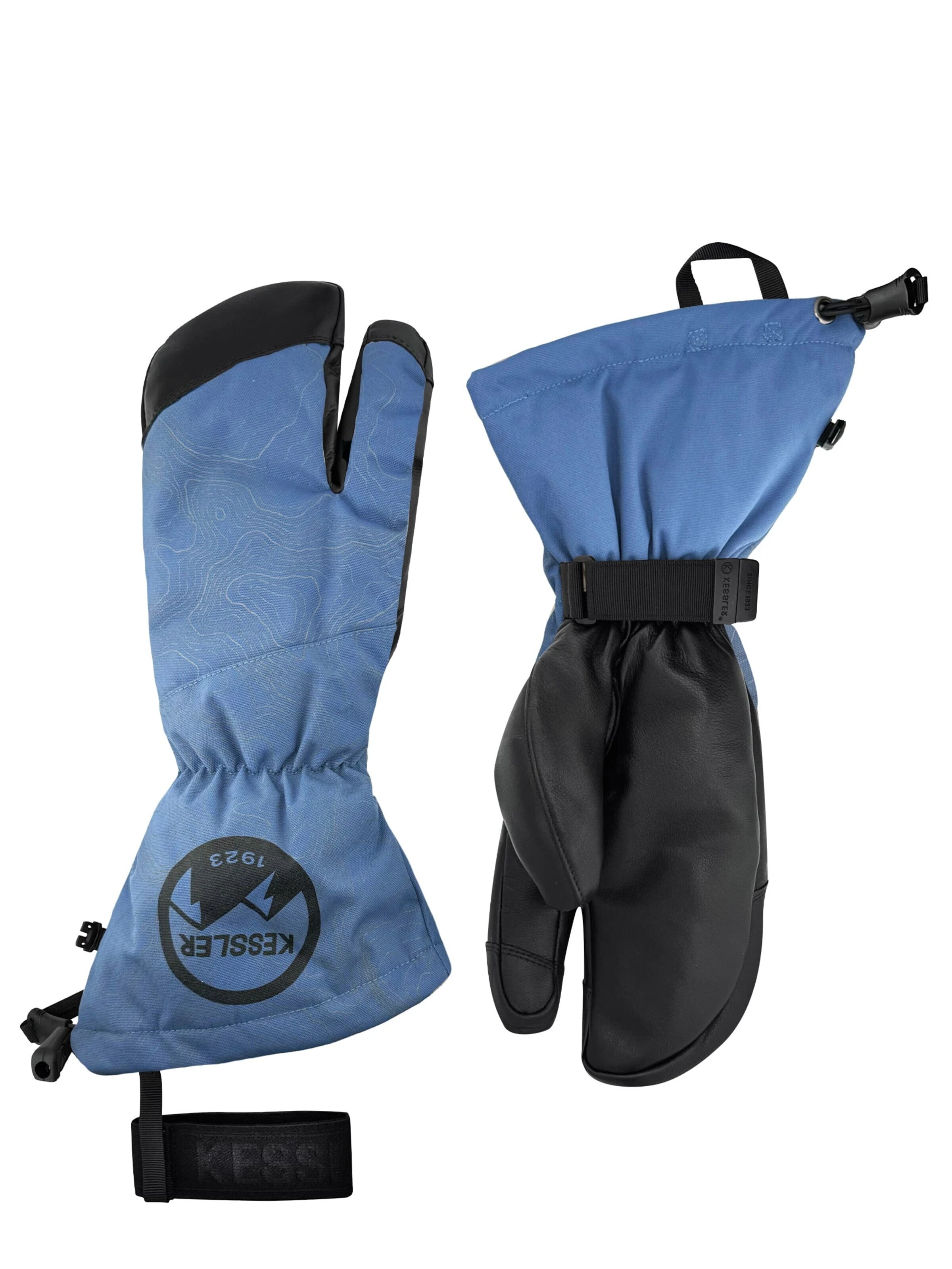 KESSLER Full Finger Gloves in Blue: front