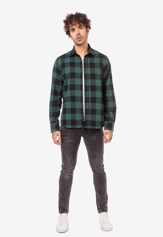 Redbridge Regular fit Button Up Shirt 'Lowestoft' in Green