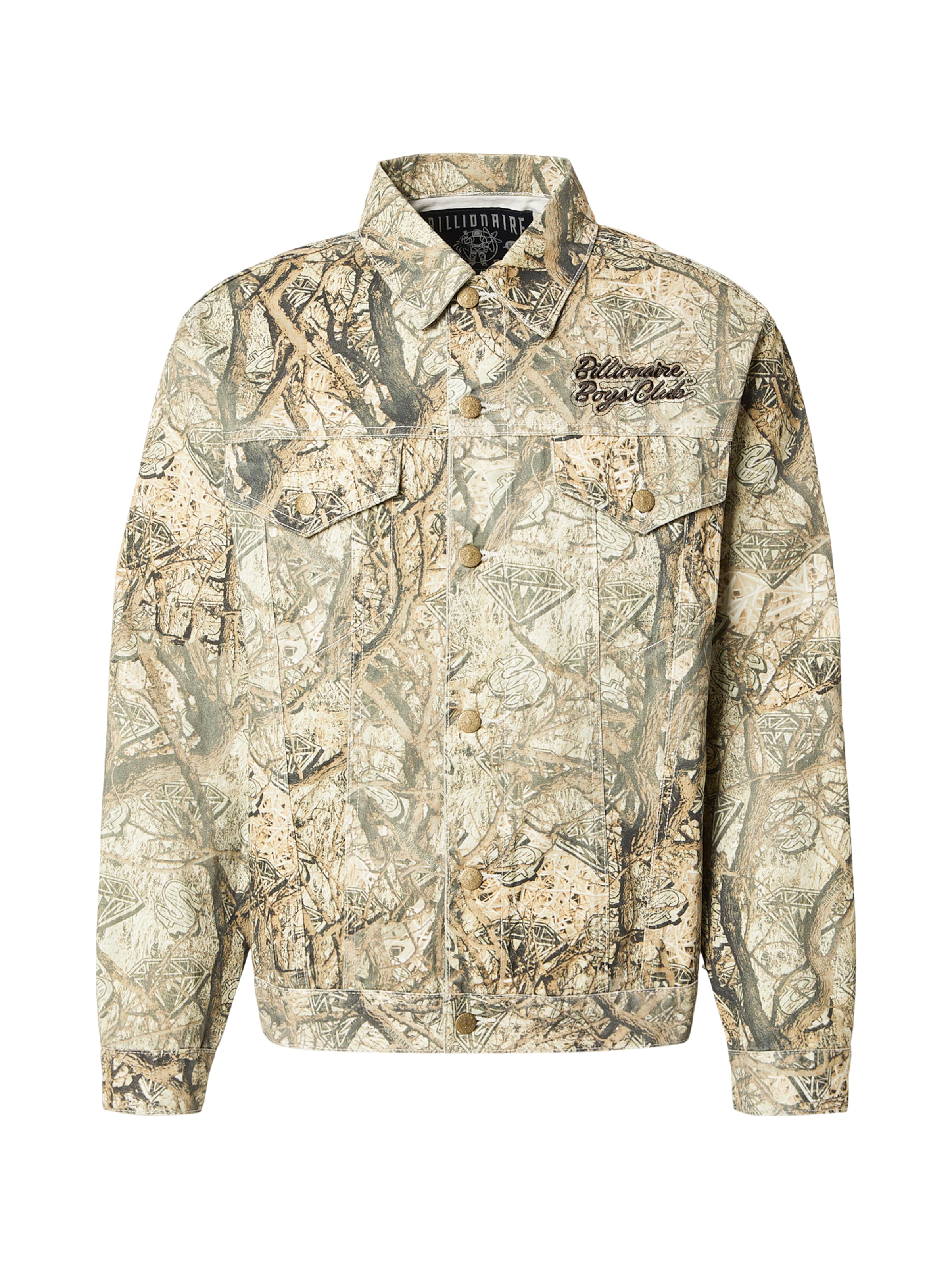 Billionaire Boys Club Starpsezonu jaka 'DIAMONDS & DOLLARS', krāsa - tumši brūns / zaļš / haki / olīvzaļš, Preces skats