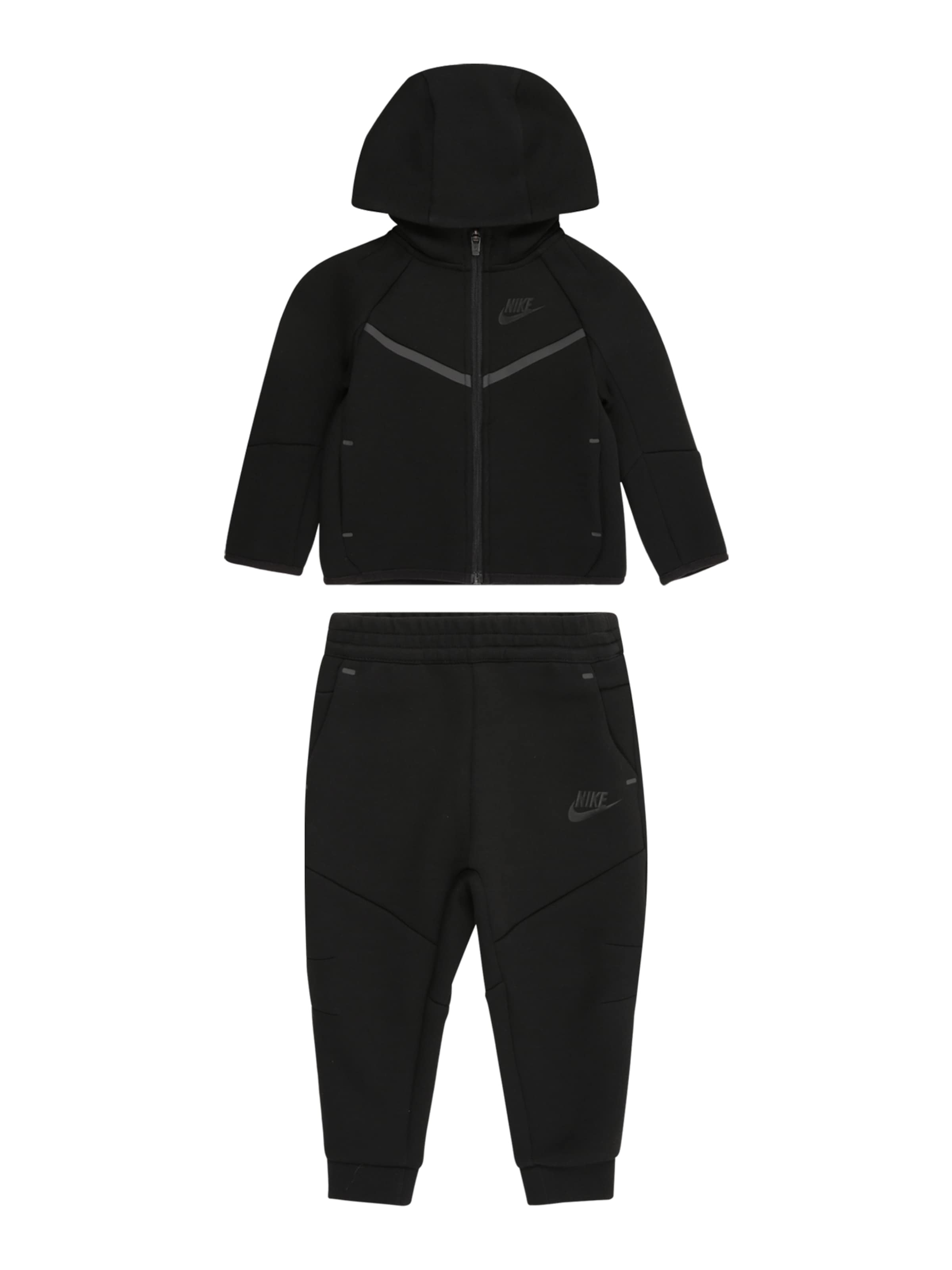 Nike Sportswear Trenirka za tek 'TECH FLEECE' | črna barva: sprednja stran