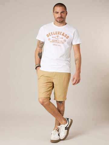 T-Shirt ' MOTOCLUB ' Deeluxe en blanc
