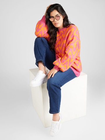 ONLY Carmakoma - Pullover 'GEORGINA' em rosa