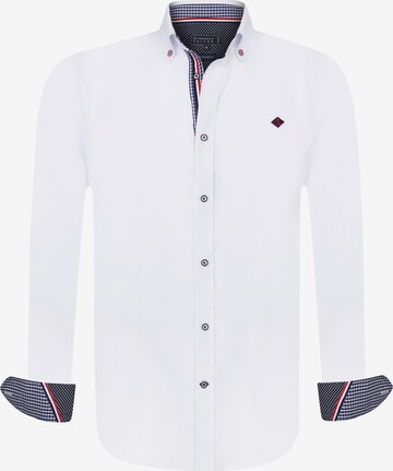Regular fit Camicia 'Josh' di Sir Raymond Tailor in bianco: frontale