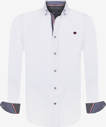 Chemise 'Josh' Sir Raymond Tailor en blanc : devant