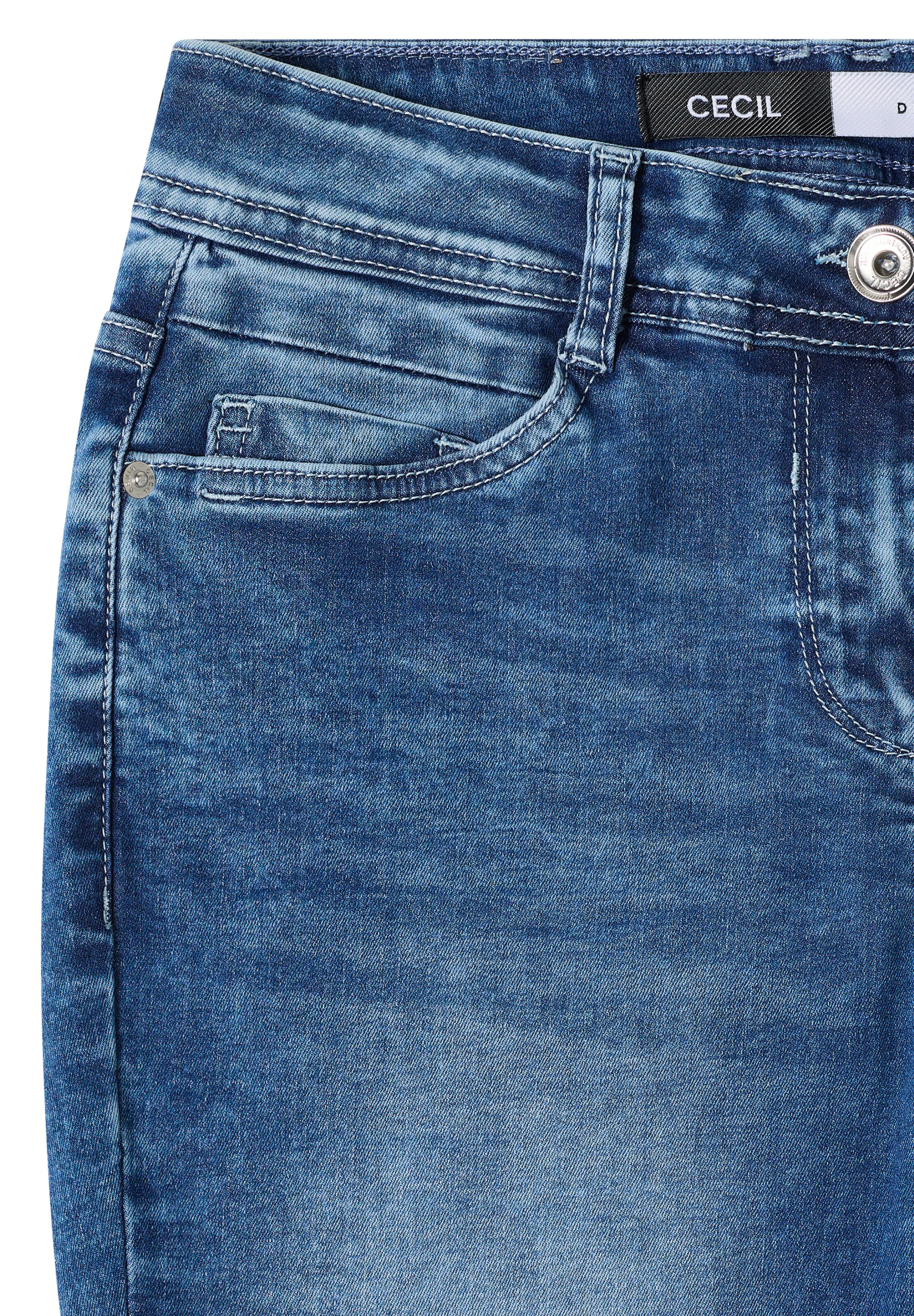 CECIL Slimfit Jeans 'Scarlett' in Blau