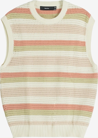 Bershka Sweater Vest in Beige: front