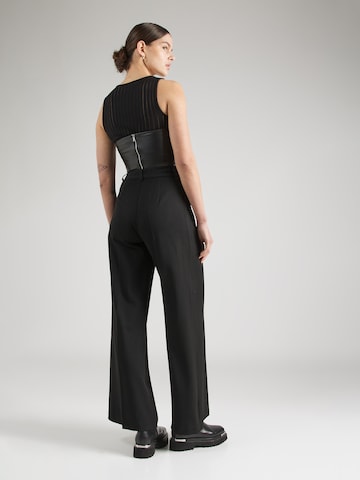 Nasty Gal Wide leg Pleat-Front Pants in Black