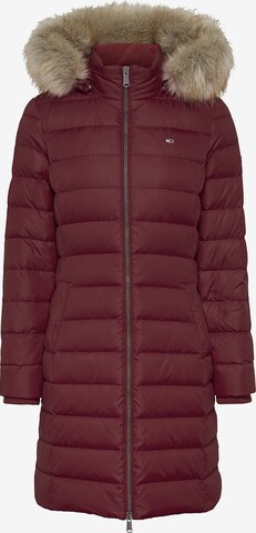 Manteau d’hiver Tommy Jeans en rouge : devant