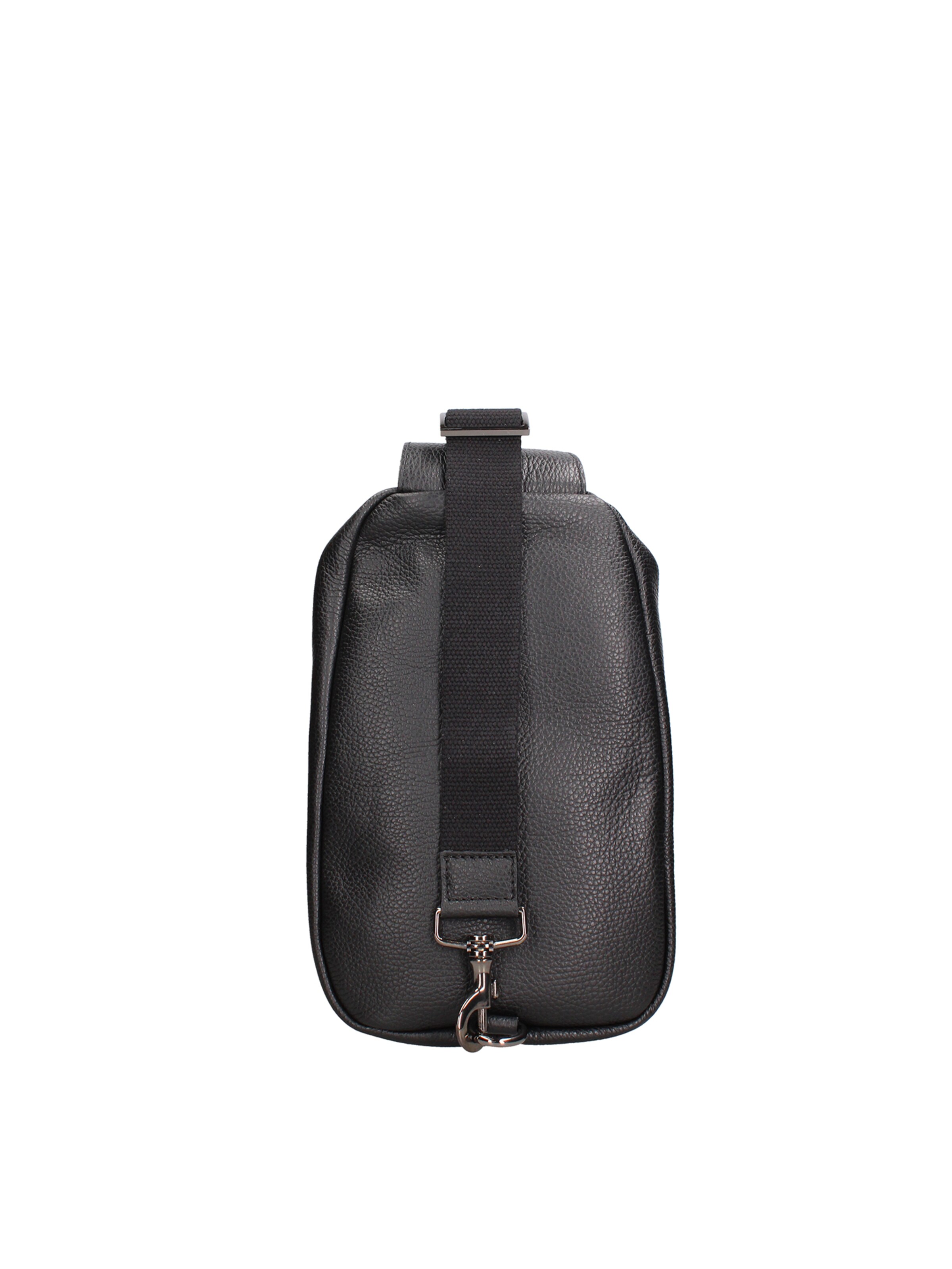 Borsa a tracolla 'Borsa a Tracolla Uomo Vera Pelle con Zip - Made in Italy' di Momo Design in nero