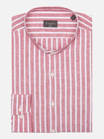 Slim fit Camicia business 'Caravaggio' di 7Camicie in rosso: frontale