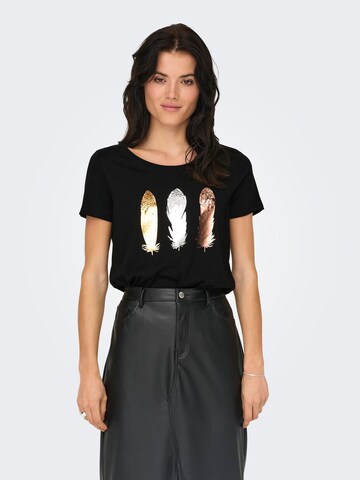 ONLY T-Shirt 'Kita Indian' in Schwarz: Vorderseite
