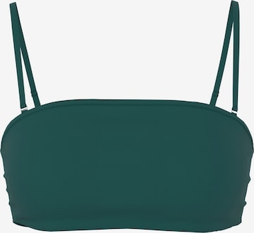 PIECES Bikini Top 'PCBAOMI' in Green: front