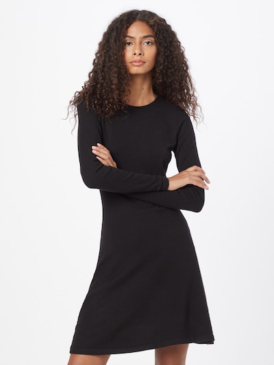 ONLY Dress 'ONLNEW DALLAS O-NECK DRESS CS KNT' in Black, View model