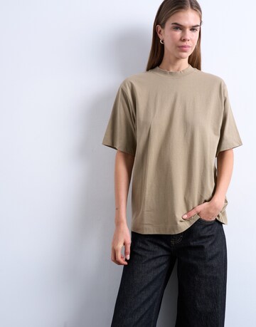 TOPSHOP Shirt 'PREMIUM' in Brown: front