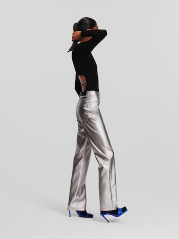 KARL LAGERFELD JEANS Regular Trousers in Silver